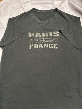 Paris France Graphic Tee - Black